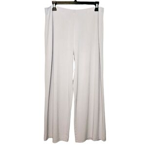 Alfani Silky Taupe Wide Leg Culotte Pull On Pants Flowing Silhouette Womens Lg